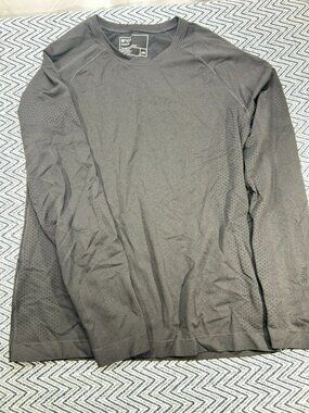 Figs Unisex Seamless Long Sleeve Shirt 2XL Black Lightweight Breathable Athletic